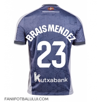 Real Sociedad Brais Mendez #23 Tricou Fotbal Replică 2025-26 Barbati Deplasare